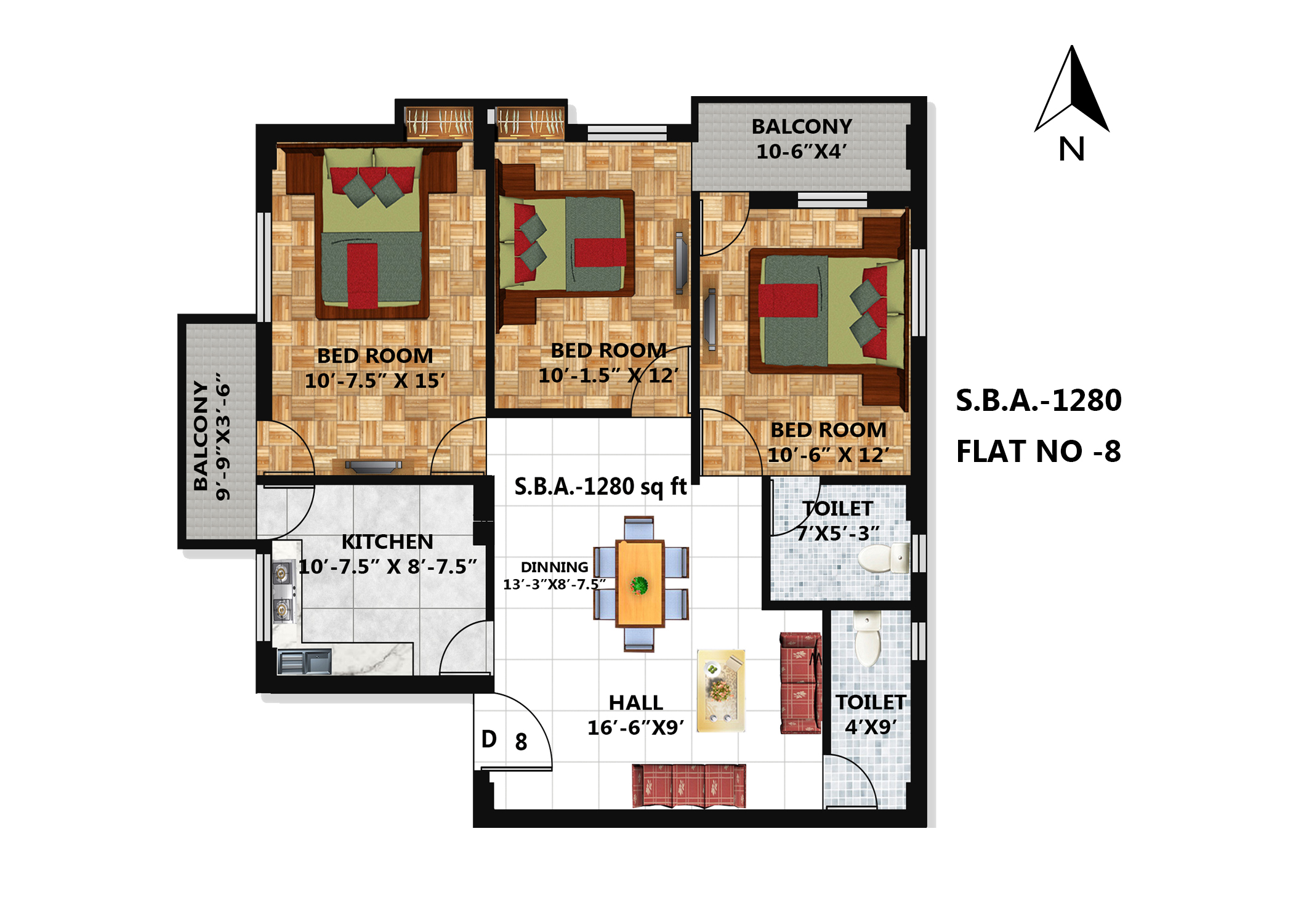 flat no8(1) 3BHK